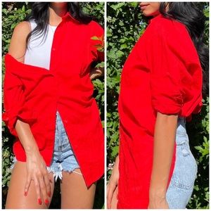 H&M Oversized Linen/Cotton Button Down Shirt M